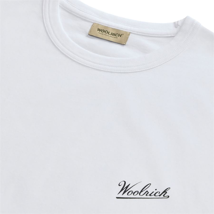 T-shirt maniche corte in puro cotone con logo da uomo Woolrich | CFWOTE01448041